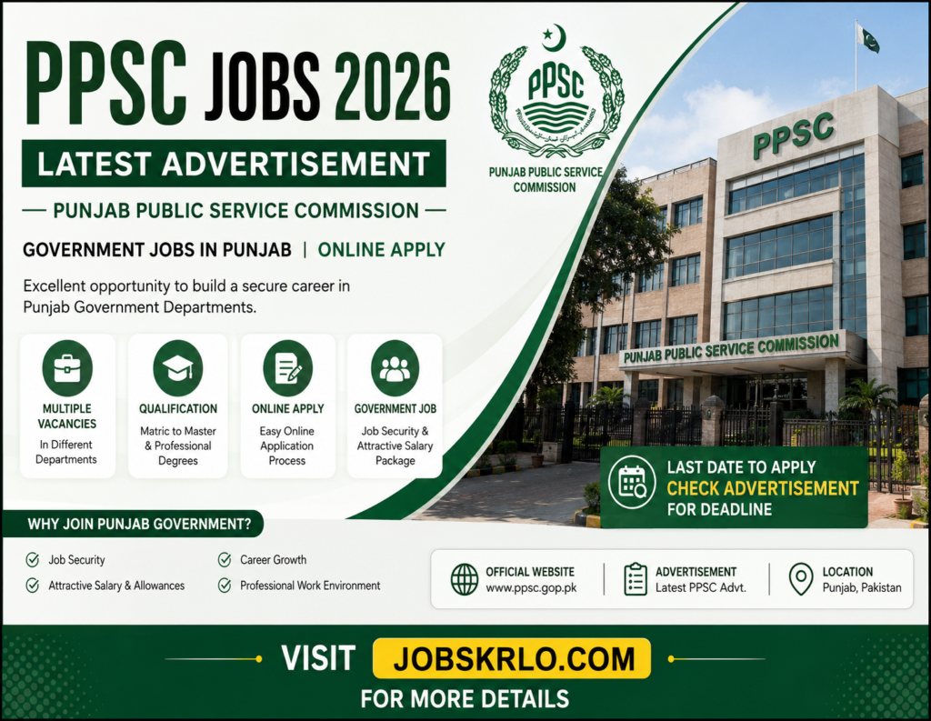 PPSC Jobs 2026 –Apply Online for 450+ New PPSC Posts