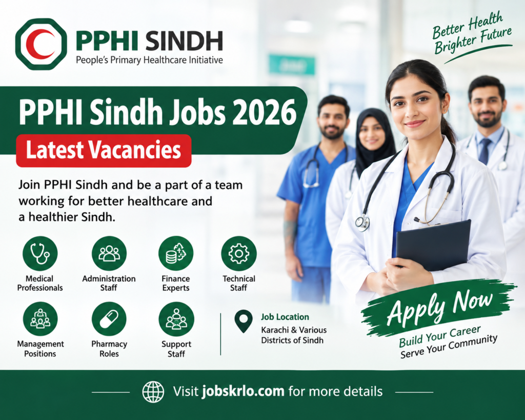 PPHI Sindh Jobs 2026 – Latest Vacancies in Healthcare Sector | Apply Online